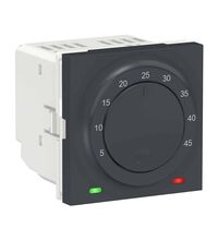 Termostat modular Schneider, pentru incalzire in pardoseala, antracit, 2M, Noua Unica, NU350354