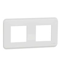 Rama decorativa aparataj modular Schneider, elipsa, 2x2M, alb, Noua Unica, NU400418