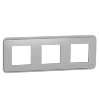 Rama decorativa aparataj modular Schneider, elipsa, 3x2M, aluminiu, Noua Unica, NU400630