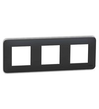Rama decorativa aparataj modular Schneider, elipsa, 3x2M, antracit, Noua Unica, NU400654