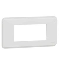 Rama decorativa aparataj modular Schneider, elipsa, 4M, alb antibacterian, Noua Unica, NU411420