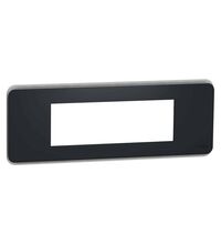 Rama decorativa aparataj modular Schneider, elipsa, 6M, antracit, Noua Unica, NU411654