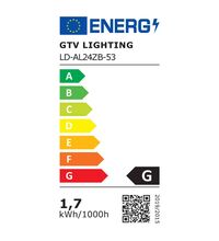 Spot LED, fix, incastrat, rotund, argintiu, 1.7W, 6400K, IP20, GTV