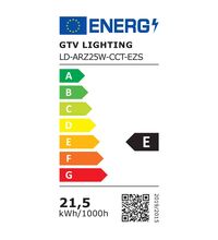 Spot LED, fix, incastrat, rotund, alb, 25W, 3000K/4000K/6400K, IP20/IP54, GTV