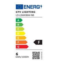 Spot LED, tip panel, incastrat, patrat, alb, 6W, 4000K, IP54, Louis, GTV