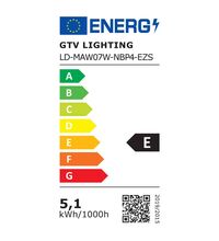 Spot LED, tip panel, incastrat, patrat, alb, 7W, 4000K, IP44, Matis Plus, GTV