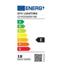 Plafoniera LED, aplicata, rotunda, alb, 18W, 4000K, IP54, Moon, GTV