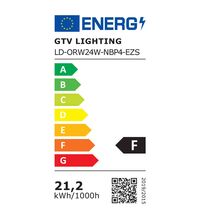 Spot LED, tip panel, incastrat, rotund, alb, 24W, 4000K, IP44, Oris Plus, GTV