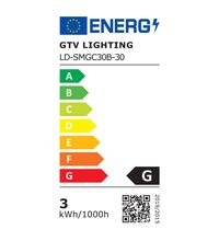 Bec LED GTV, E14, lumanare, 3W, 3000K, C30