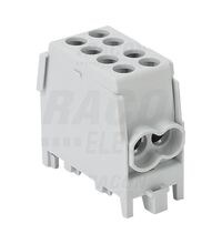 Clema de derivatie Tracon, 2P, fixare pe sina DIN, 16/25mmp, gri, FLECU-25-16-2