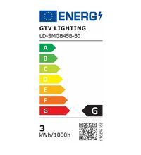 Bec LED GTV, E14, sferic, 3W, 3000K