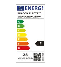 Spot LED, tip plafoniera, incastrat, patrat, alb, 28W, 4000K, IP66, DLNIP, Tracon