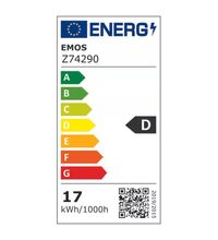 Bec LED decorativ Emos, E27, para, 17W, 2700K