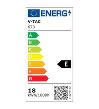 Tub LED V-TAC, G13, liniar, 18W, 6400K, 2250lm, alimentare la un singur capat, SKU 673