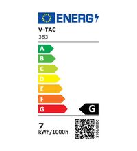 Proiector LED pe sina, 7W, 3000K, negru, IP20, V-TAC, SKU 353