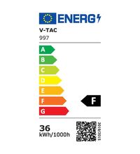 Spot LED, tip reflector, fix, patrat, alb/crom, 9x4W, incastrat, 5700K, IP20, V-TAC, SKU 997