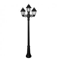 Stalp iluminat exterior gradina ornamental, tip felinar, negru, 1.98ml, 3X6.5W, Fumagalli, Artu' Bisso/Anna