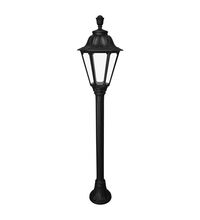 Stalp iluminat exterior gradina ornamental, tip felinar, negru, 1.15ml, 1XE27, Fumagalli, Mizar/Rut