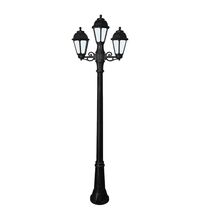 Stalp iluminat exterior gradina ornamental, tip felinar, negru, 2.30ml, 3X6.5W, Fumagalli, Gigi Bisso/Saba