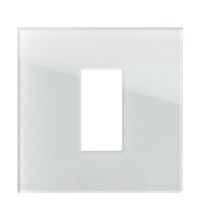 Rama decorativa aparataj modular TEM, rectangulara, 1M, alb, Edge, OG10GLM