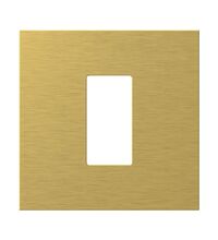 Rama decorativa aparataj modular TEM, rectangulara, 1M, auriu, Edge, OG10MZM