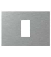 Rama decorativa aparataj modular TEM, rectangulara, 1/3M, argintiu, Edge, OG13MAM