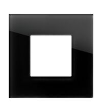 Rama decorativa aparataj modular TEM, rectangulara, 2M, negru, Edge, OG20GDM