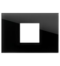 Rama decorativa aparataj modular TEM, rectangulara, 2/3M, negru, Edge, OG23GDM