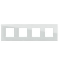 Rama decorativa aparataj modular TEM, rectangulara, 4X2M, alb, Edge, OG28GLM