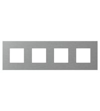 Rama decorativa aparataj modular TEM, rectangulara, 4X2M, argintiu, Edge, OG28MAM