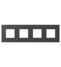 Rama decorativa aparataj modular TEM, rectangulara, 4X2M, antracit, Edge, OG28MTM