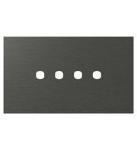 Rama decorativa aparataj modular TEM, rectangulara, 4M, antracit, Edge, OG40MTP