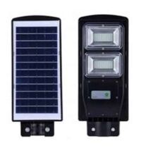 Corp de iluminat stradal LED cu panou solar, senzor de miscare, 60W, negru, 6500K, IP65, Vision, VS-LS.S60
