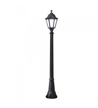 Stalp iluminat exterior gradina ornamental, tip felinar, negru, 2.25ml, 30W, cu intrerupator, Fumagalli, Gigi/Noemi