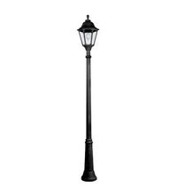 Stalp iluminat exterior gradina ornamental, tip felinar, negru, 2.5ml, 30W, cu intrerupator, Fumagalli, Ricu/Noemi