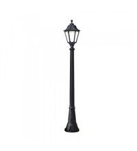 Stalp iluminat exterior gradina ornamental, tip felinar, negru, 2ml, 30W, cu intrerupator, Fumagalli, Artu'/Noemi