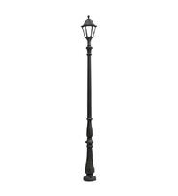 Stalp iluminat exterior gradina ornamental, tip felinar, negru, 3.47ml, 30W, cu intrerupator, Fumagalli, Tabor/Noemi