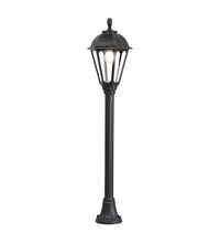 Stalp iluminat exterior gradina ornamental, tip felinar, negru, 1.15ml, 1XE27, Fumagalli, Mizar/Salem