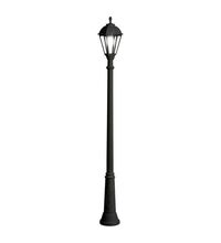 Stalp iluminat exterior gradina ornamental, tip felinar, negru, 2.45ml, 11W, cu intrerupator, Fumagalli, Ricu/Salem