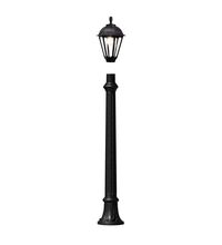 Stalp iluminat exterior gradina ornamental, tip felinar, negru, 1.50ml, 8.5W, cu intrerupator, Fumagalli, Aloe'.R/Salem