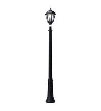 Stalp iluminat exterior gradina ornamental, tip felinar, negru, 2.5ml, 30W, cu intrerupator, Fumagalli, Ricu/Siloe