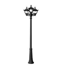 Stalp iluminat exterior gradina ornamental, tip felinar, negru, 2.15ml, 3X6.5W, Fumagalli, Gigi Bisso/Golia