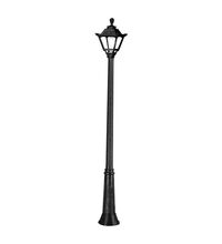 Stalp iluminat exterior gradina ornamental, tip felinar, negru, 2.38ml, 1XE27, Fumagalli, Ricu/Golia