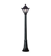 Stalp iluminat exterior gradina ornamental, tip felinar, negru, 1.83ml, 1XE27, Fumagalli, Artu'/Golia