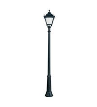 Stalp iluminat exterior gradina ornamental, tip felinar, negru, 2.24ml, 4X10W, Fumagalli, Gigi/Tobia
