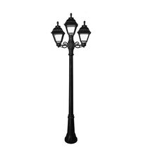 Stalp iluminat exterior gradina ornamental, tip felinar, negru, 2.27ml, 3X6.5W, Fumagalli, Gigi Bisso/Cefa