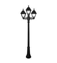 Stalp iluminat exterior gradina ornamental, tip felinar, negru, 2.17ml, 3X6.5W, Fumagalli, Gigi Bisso/Cefa