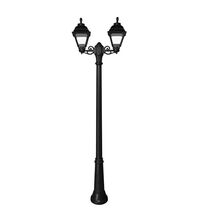 Stalp iluminat exterior gradina ornamental, tip felinar, negru, 2.45ml, 2X6.5W, Fumagalli, Ricu Bisso/Cefa
