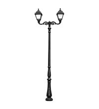 Stalp iluminat exterior parcuri ornamental, tip felinar, negru, 4.15ml, 8X10W, Fumagalli, Horeb Adam/Simon