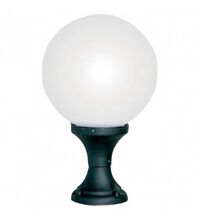 Stalp iluminat exterior parcuri, tip glob, negru, 0.65ml, E27, Fumagalli, New lot/Globe 400